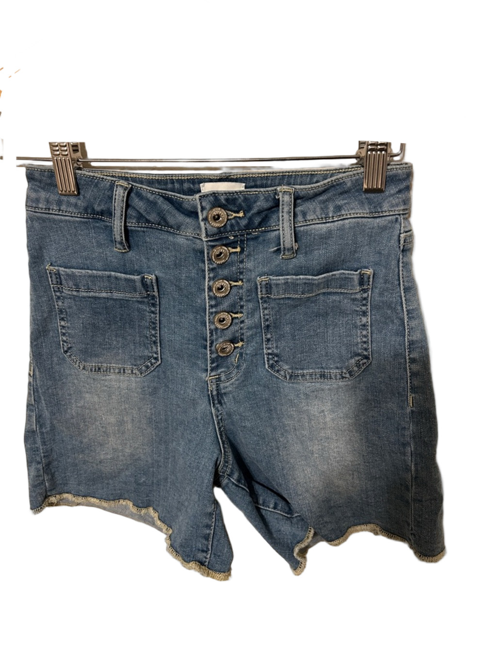 🎟️A2 Jeans High-Rise Button-Fly Denim Shorts in Faded Blue size small GUC